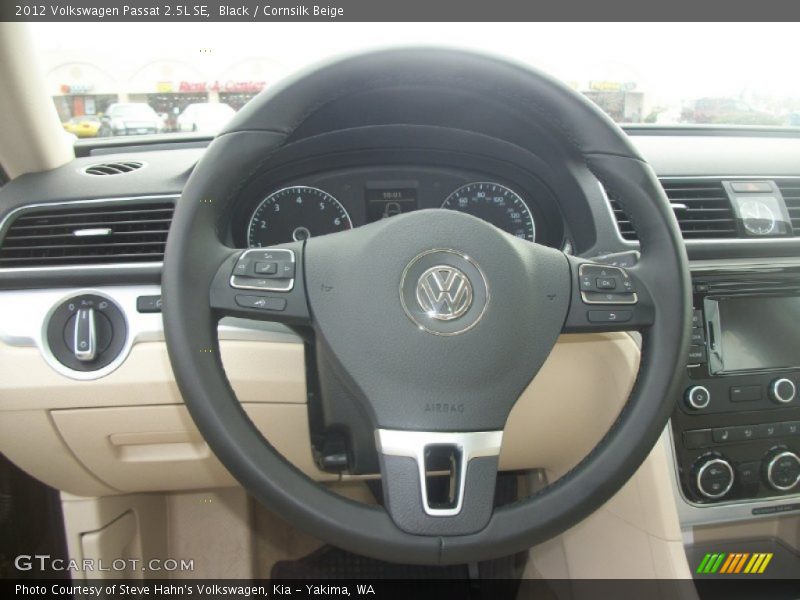 Black / Cornsilk Beige 2012 Volkswagen Passat 2.5L SE