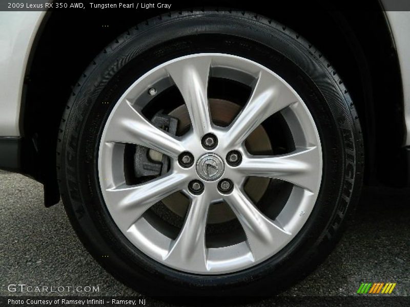 Tungsten Pearl / Light Gray 2009 Lexus RX 350 AWD