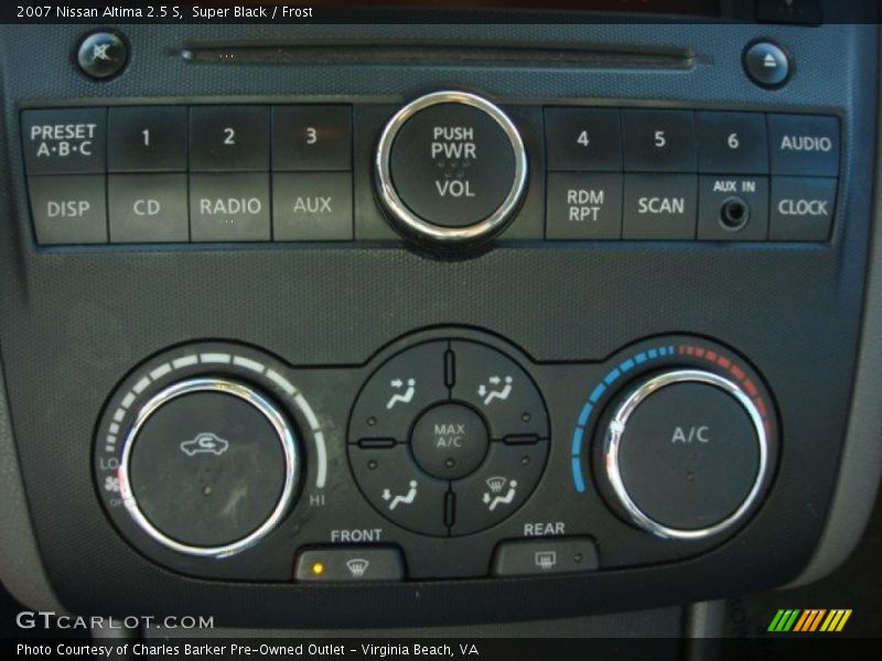 Super Black / Frost 2007 Nissan Altima 2.5 S