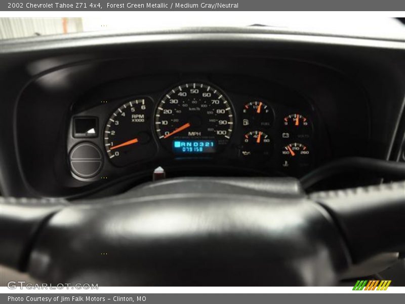 Forest Green Metallic / Medium Gray/Neutral 2002 Chevrolet Tahoe Z71 4x4