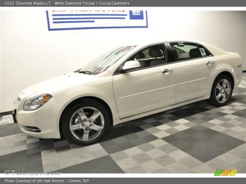 White Diamond Tricoat / Cocoa/Cashmere 2012 Chevrolet Malibu LT