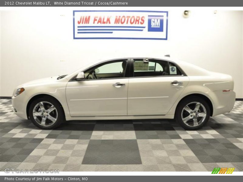 White Diamond Tricoat / Cocoa/Cashmere 2012 Chevrolet Malibu LT