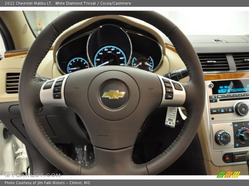 White Diamond Tricoat / Cocoa/Cashmere 2012 Chevrolet Malibu LT