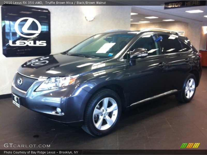Truffle Brown Mica / Black/Brown Walnut 2010 Lexus RX 350 AWD