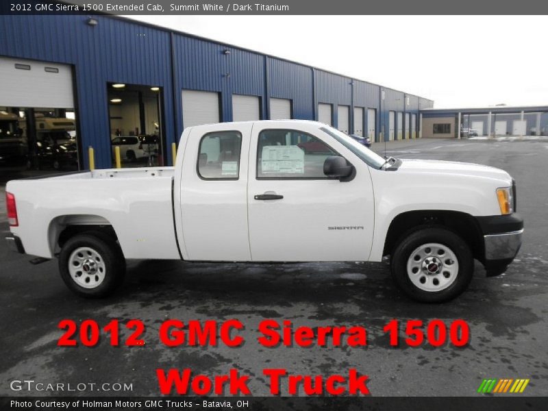 Summit White / Dark Titanium 2012 GMC Sierra 1500 Extended Cab