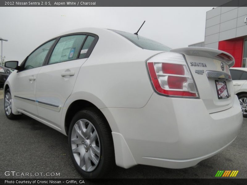Aspen White / Charcoal 2012 Nissan Sentra 2.0 S