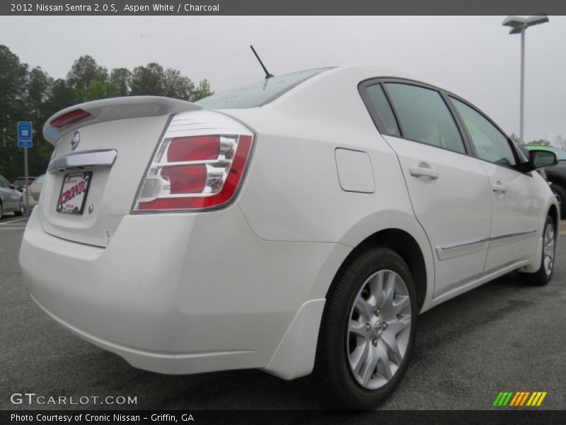 Aspen White / Charcoal 2012 Nissan Sentra 2.0 S