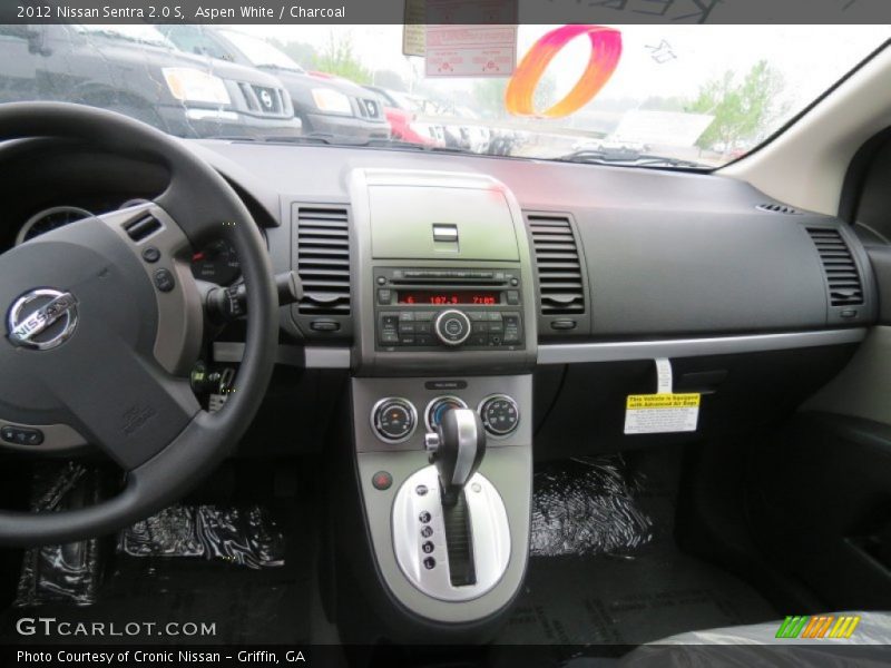 Aspen White / Charcoal 2012 Nissan Sentra 2.0 S