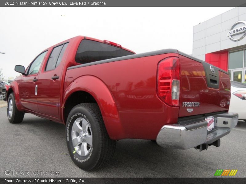 Lava Red / Graphite 2012 Nissan Frontier SV Crew Cab