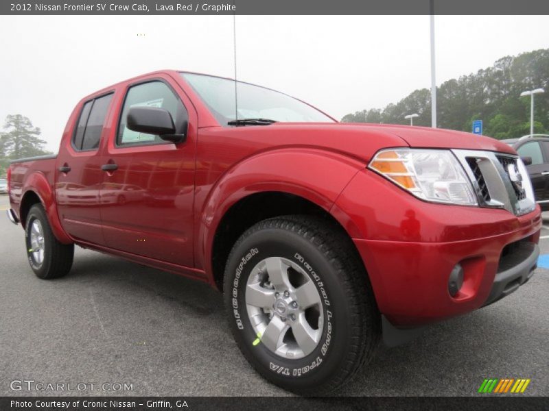 Lava Red / Graphite 2012 Nissan Frontier SV Crew Cab