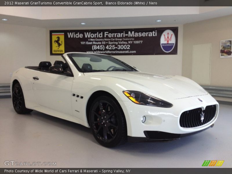 Bianco Eldorado (White) / Nero 2012 Maserati GranTurismo Convertible GranCabrio Sport