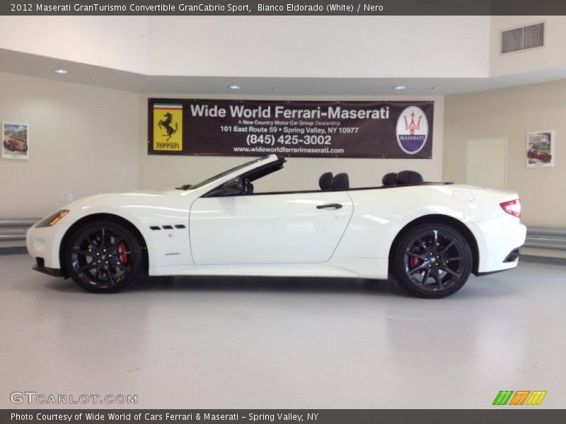 Bianco Eldorado (White) / Nero 2012 Maserati GranTurismo Convertible GranCabrio Sport