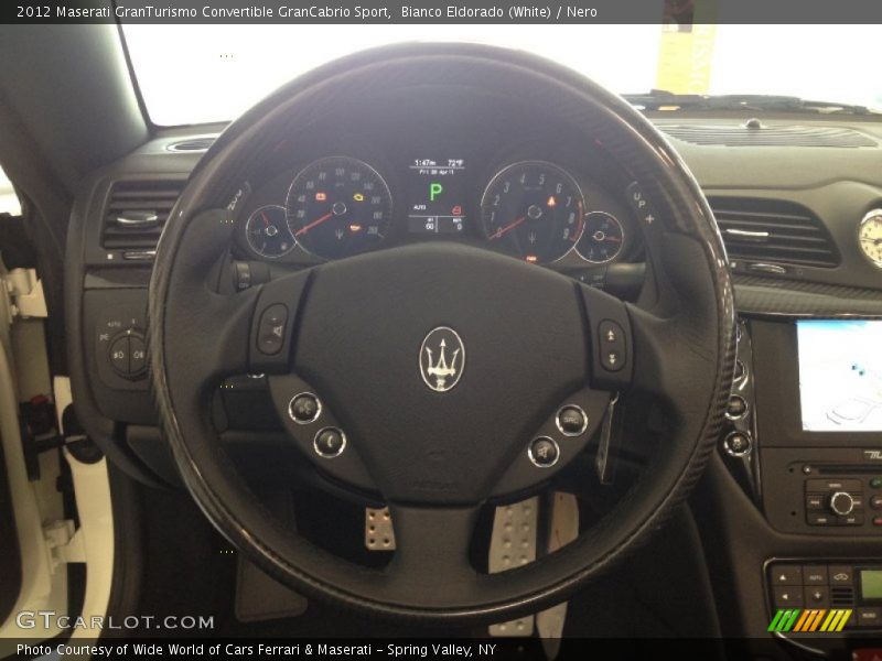 Bianco Eldorado (White) / Nero 2012 Maserati GranTurismo Convertible GranCabrio Sport