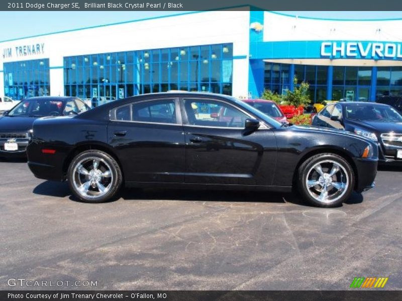 Brilliant Black Crystal Pearl / Black 2011 Dodge Charger SE