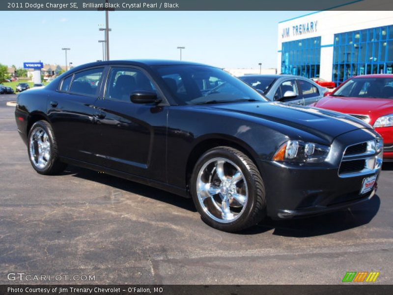 Brilliant Black Crystal Pearl / Black 2011 Dodge Charger SE