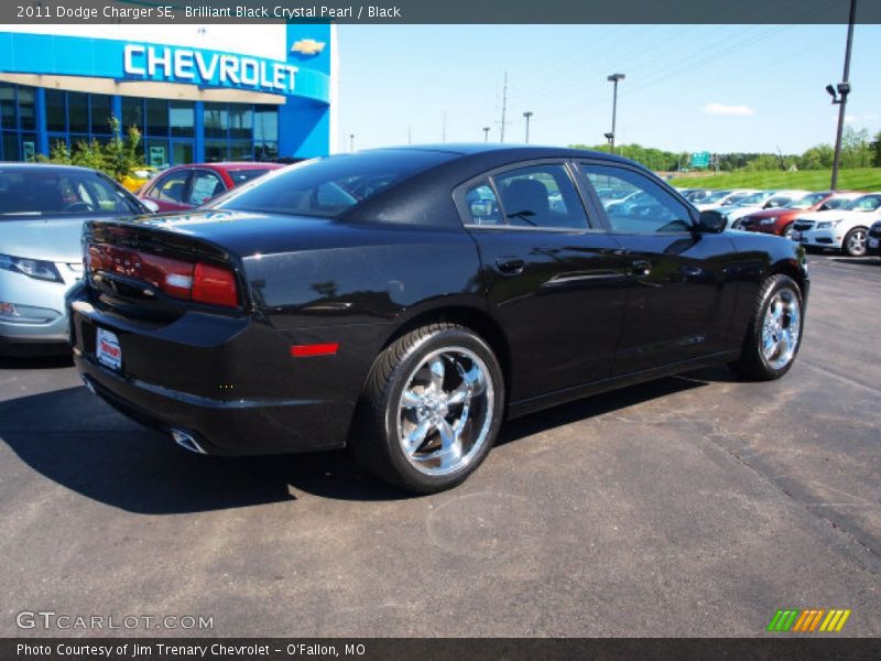 Brilliant Black Crystal Pearl / Black 2011 Dodge Charger SE