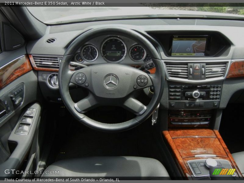 Arctic White / Black 2011 Mercedes-Benz E 350 Sedan