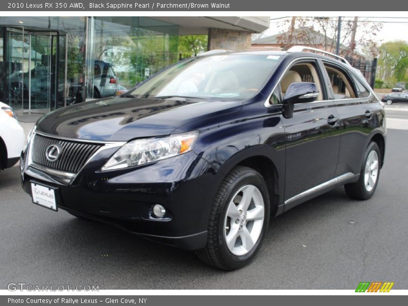 Black Sapphire Pearl / Parchment/Brown Walnut 2010 Lexus RX 350 AWD