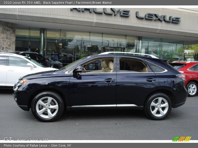 Black Sapphire Pearl / Parchment/Brown Walnut 2010 Lexus RX 350 AWD