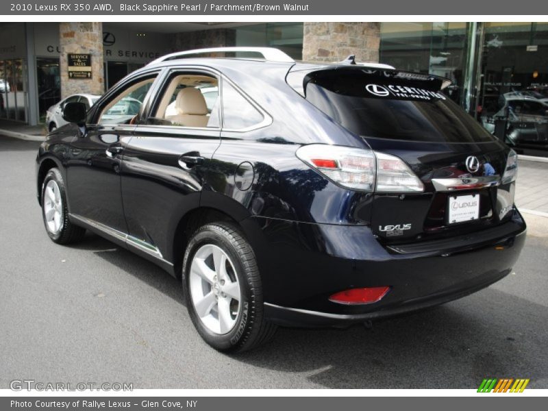 Black Sapphire Pearl / Parchment/Brown Walnut 2010 Lexus RX 350 AWD