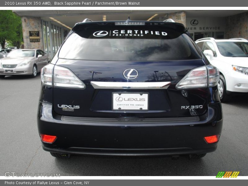 Black Sapphire Pearl / Parchment/Brown Walnut 2010 Lexus RX 350 AWD