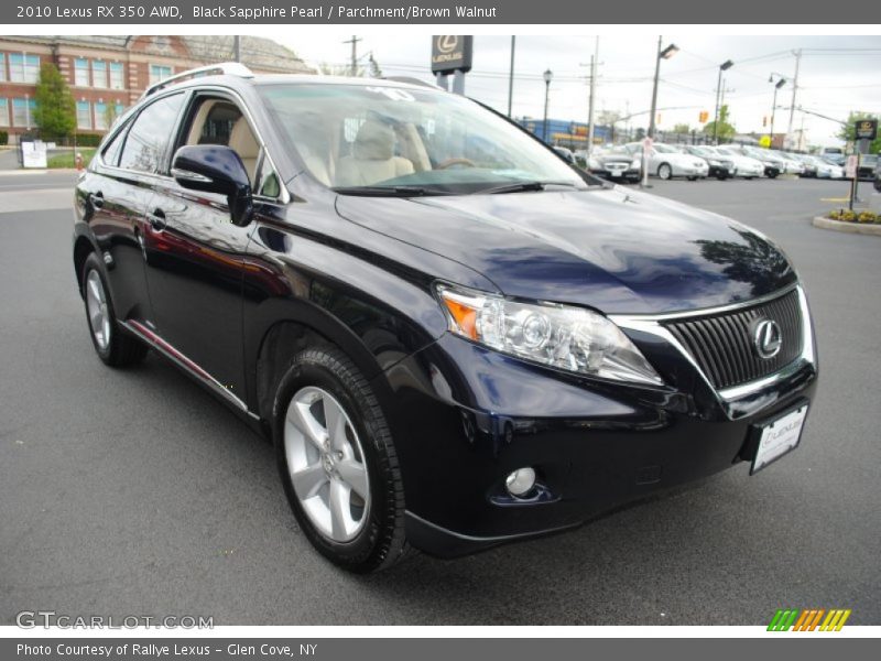 Black Sapphire Pearl / Parchment/Brown Walnut 2010 Lexus RX 350 AWD