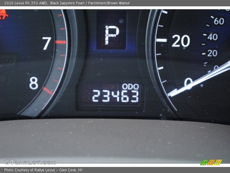 Black Sapphire Pearl / Parchment/Brown Walnut 2010 Lexus RX 350 AWD