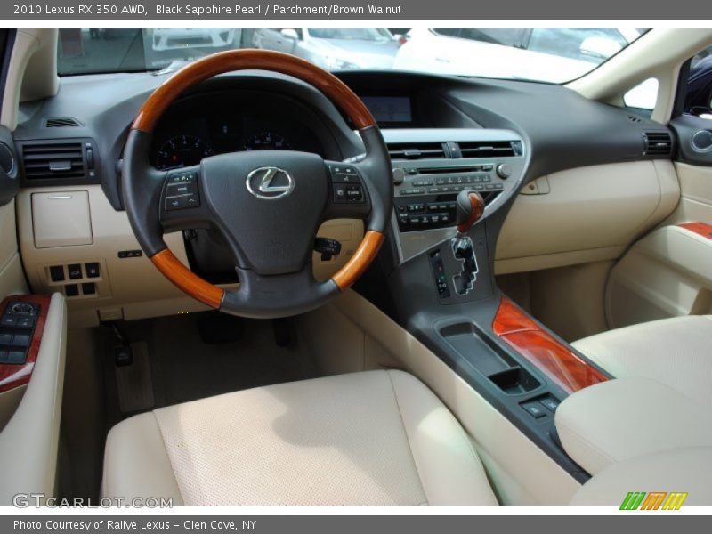 Black Sapphire Pearl / Parchment/Brown Walnut 2010 Lexus RX 350 AWD