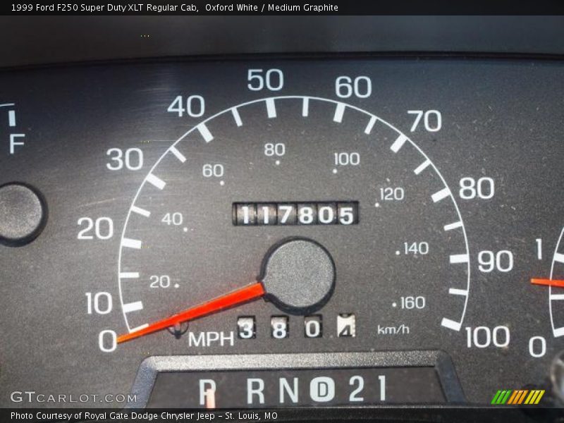 Oxford White / Medium Graphite 1999 Ford F250 Super Duty XLT Regular Cab