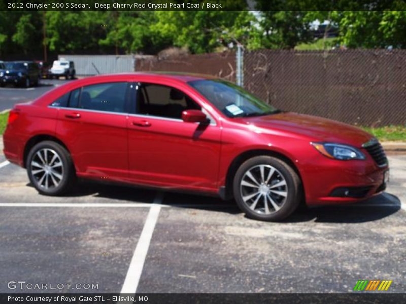 Deep Cherry Red Crystal Pearl Coat / Black 2012 Chrysler 200 S Sedan