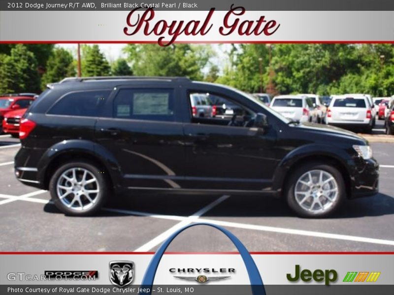 Brilliant Black Crystal Pearl / Black 2012 Dodge Journey R/T AWD