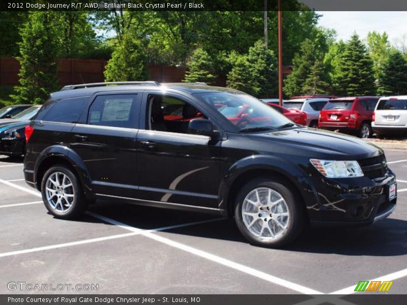 Brilliant Black Crystal Pearl / Black 2012 Dodge Journey R/T AWD