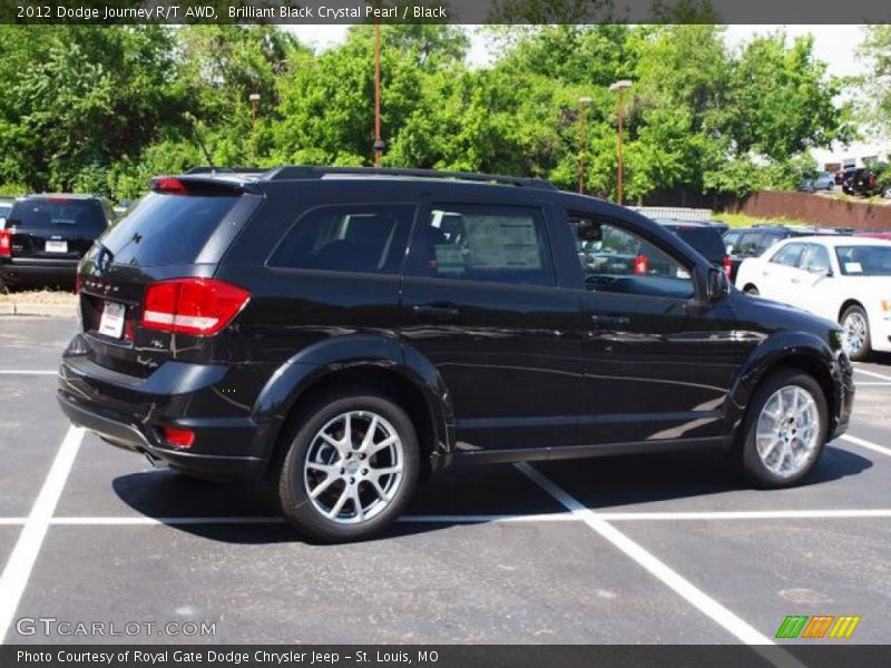 Brilliant Black Crystal Pearl / Black 2012 Dodge Journey R/T AWD