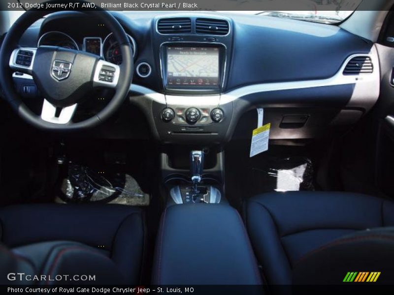 Brilliant Black Crystal Pearl / Black 2012 Dodge Journey R/T AWD