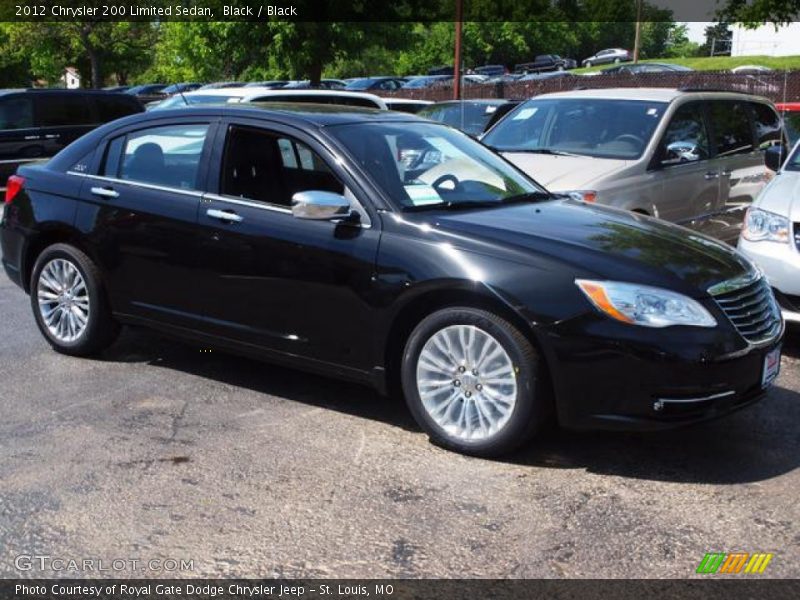 Black / Black 2012 Chrysler 200 Limited Sedan