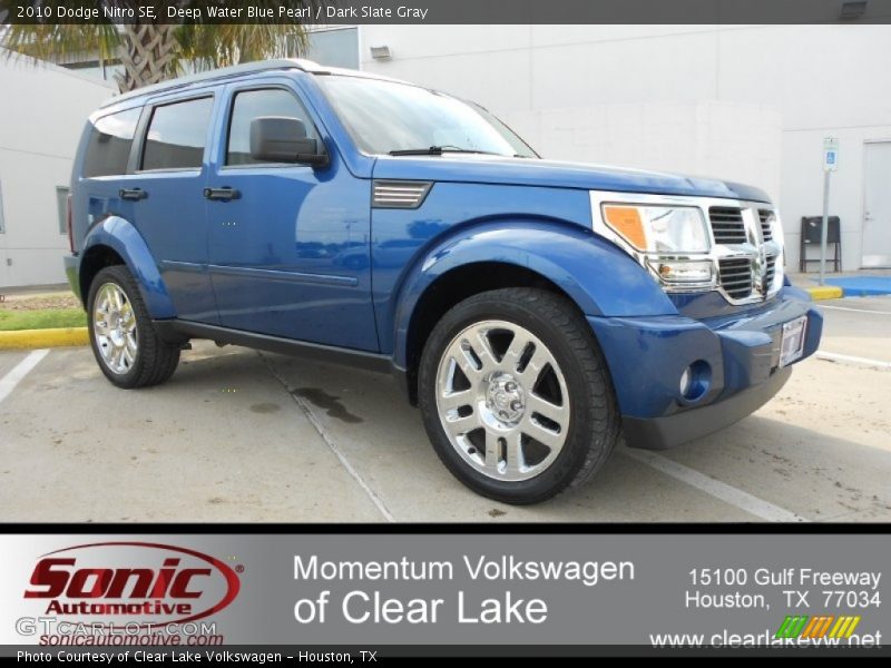 Deep Water Blue Pearl / Dark Slate Gray 2010 Dodge Nitro SE