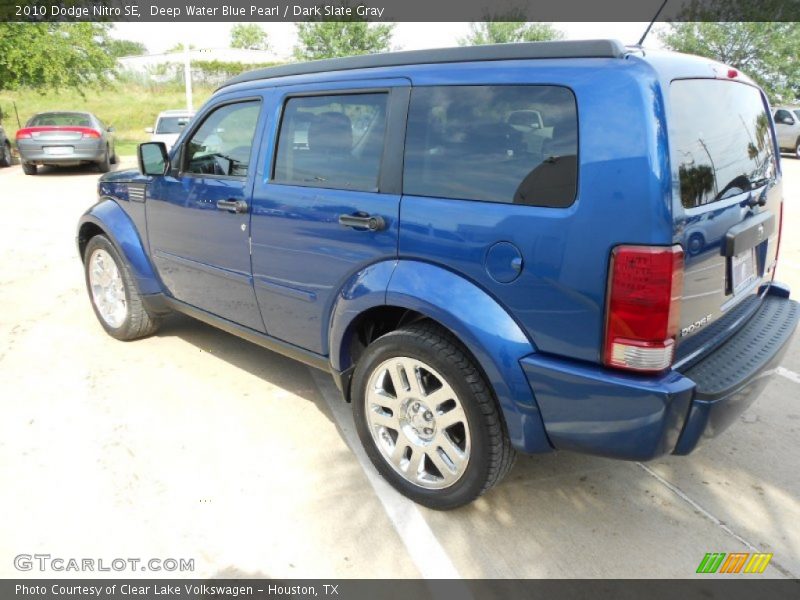 Deep Water Blue Pearl / Dark Slate Gray 2010 Dodge Nitro SE