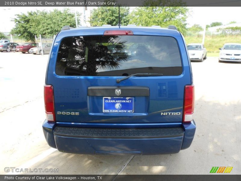 Deep Water Blue Pearl / Dark Slate Gray 2010 Dodge Nitro SE
