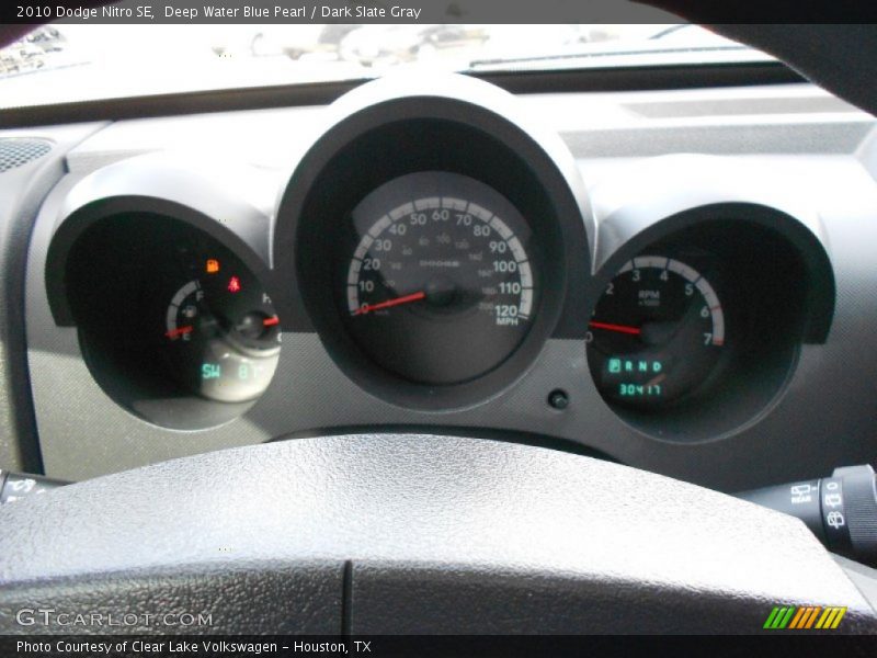 Deep Water Blue Pearl / Dark Slate Gray 2010 Dodge Nitro SE