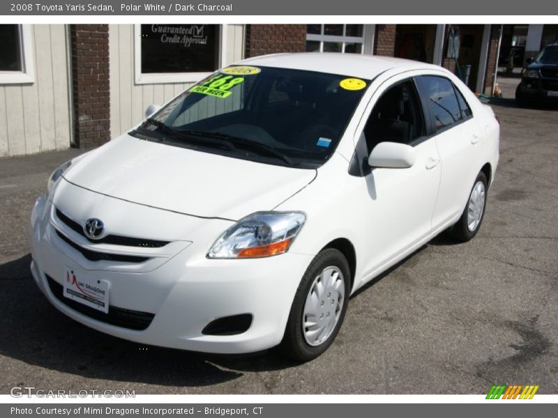 Polar White / Dark Charcoal 2008 Toyota Yaris Sedan
