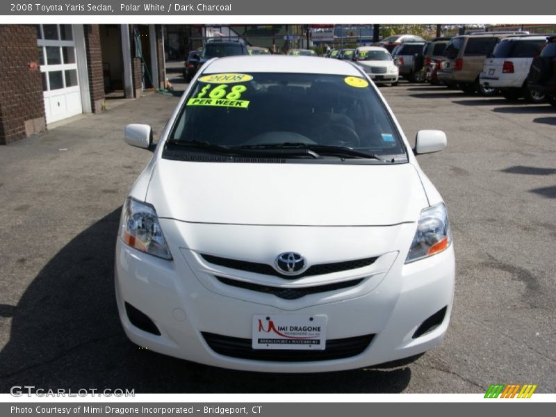 Polar White / Dark Charcoal 2008 Toyota Yaris Sedan