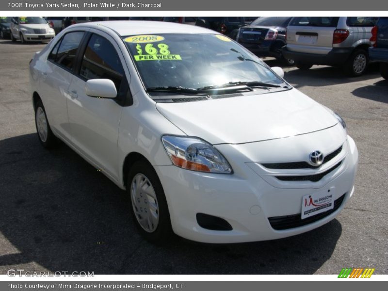 Polar White / Dark Charcoal 2008 Toyota Yaris Sedan