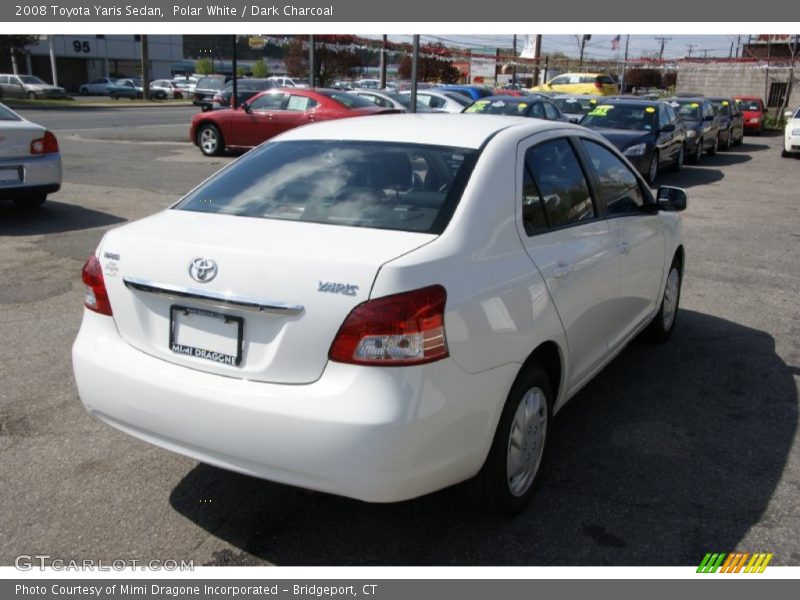 Polar White / Dark Charcoal 2008 Toyota Yaris Sedan