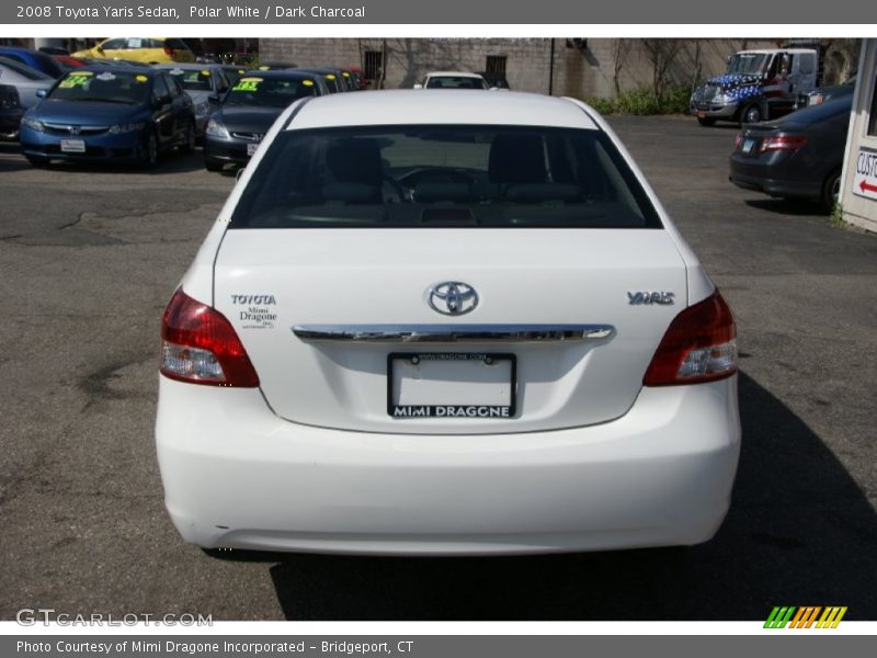 Polar White / Dark Charcoal 2008 Toyota Yaris Sedan