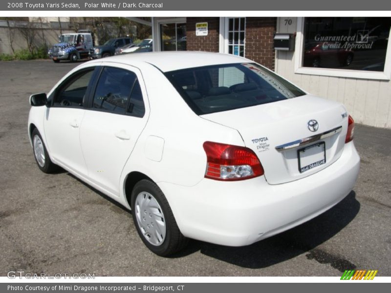Polar White / Dark Charcoal 2008 Toyota Yaris Sedan