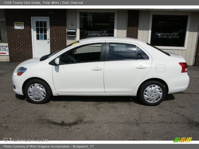 Polar White / Dark Charcoal 2008 Toyota Yaris Sedan