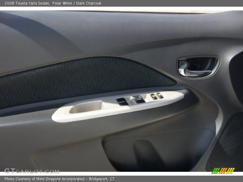 Polar White / Dark Charcoal 2008 Toyota Yaris Sedan