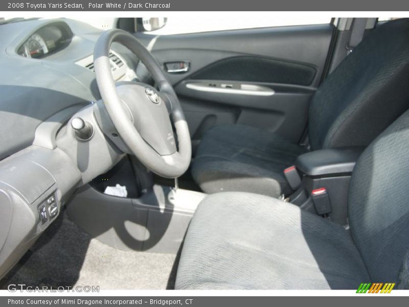 Polar White / Dark Charcoal 2008 Toyota Yaris Sedan