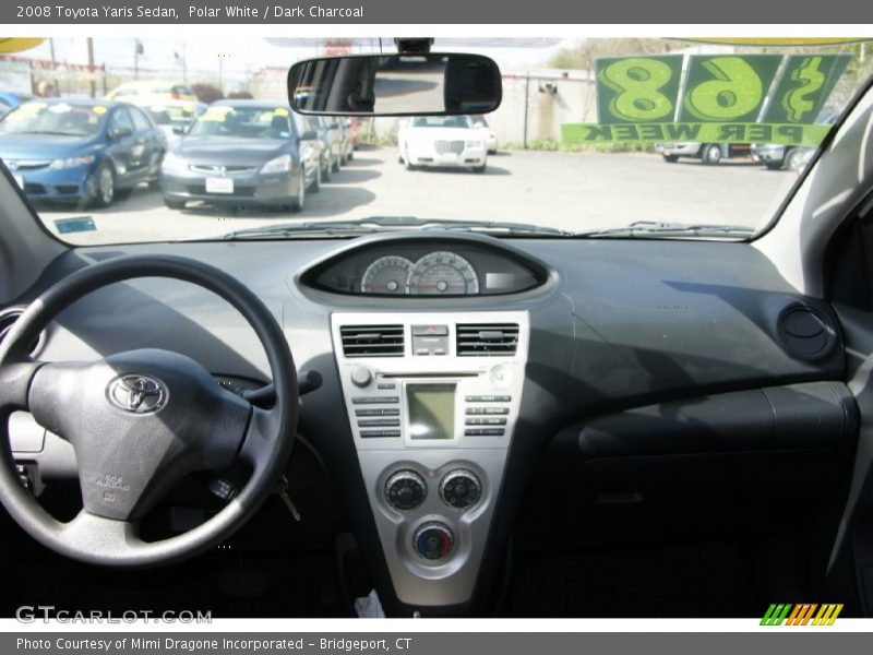 Polar White / Dark Charcoal 2008 Toyota Yaris Sedan