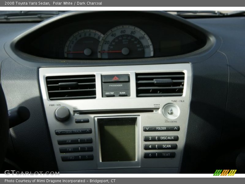 Polar White / Dark Charcoal 2008 Toyota Yaris Sedan
